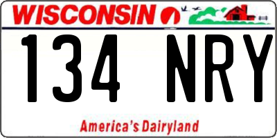 WI license plate 134NRY