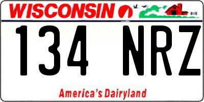 WI license plate 134NRZ