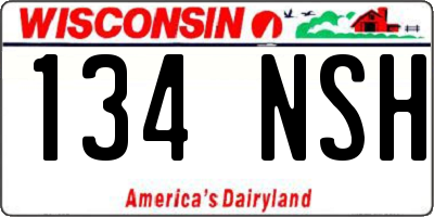 WI license plate 134NSH