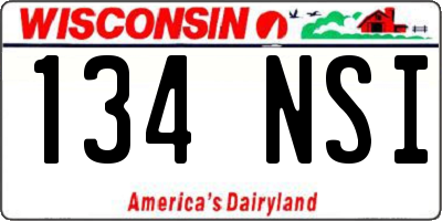 WI license plate 134NSI