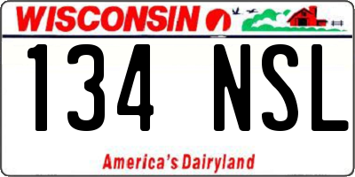 WI license plate 134NSL