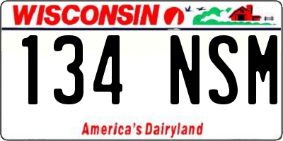 WI license plate 134NSM
