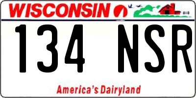 WI license plate 134NSR