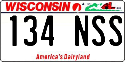 WI license plate 134NSS