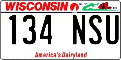 WI license plate 134NSU