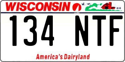 WI license plate 134NTF