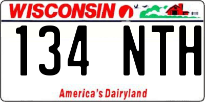 WI license plate 134NTH