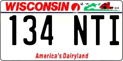 WI license plate 134NTI