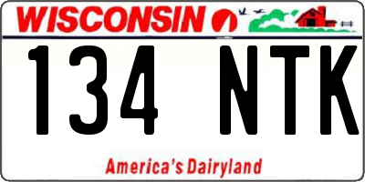 WI license plate 134NTK