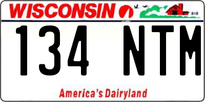 WI license plate 134NTM