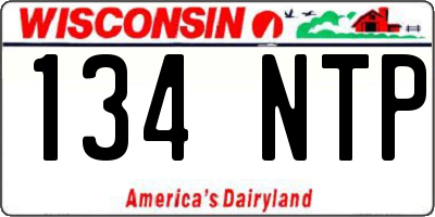 WI license plate 134NTP