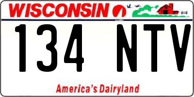 WI license plate 134NTV