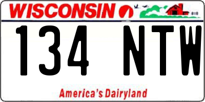 WI license plate 134NTW