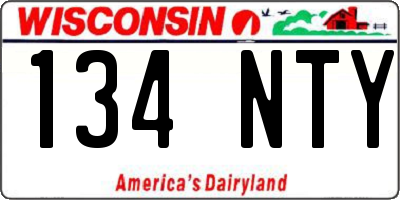 WI license plate 134NTY