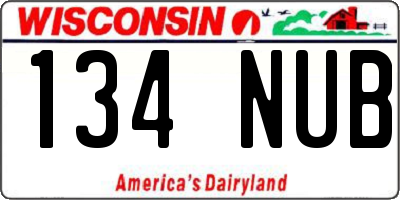 WI license plate 134NUB