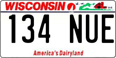 WI license plate 134NUE