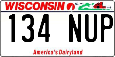 WI license plate 134NUP