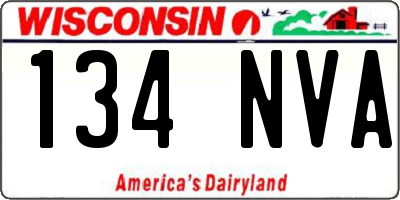 WI license plate 134NVA