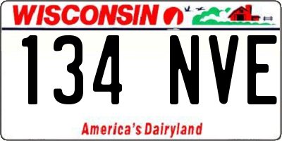 WI license plate 134NVE