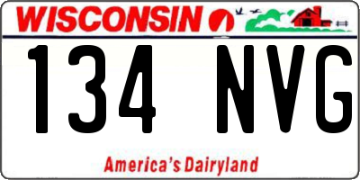 WI license plate 134NVG