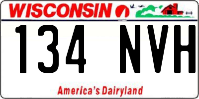 WI license plate 134NVH