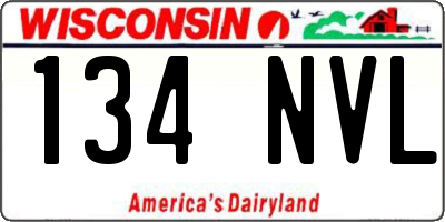 WI license plate 134NVL
