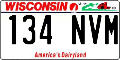 WI license plate 134NVM