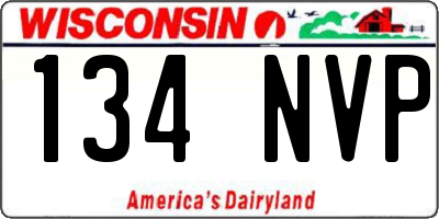 WI license plate 134NVP