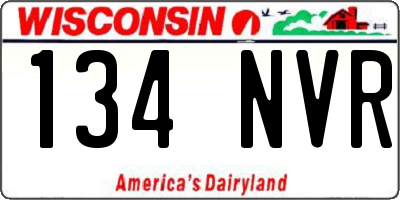 WI license plate 134NVR