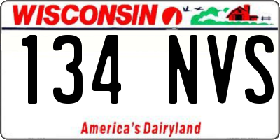 WI license plate 134NVS