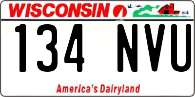 WI license plate 134NVU
