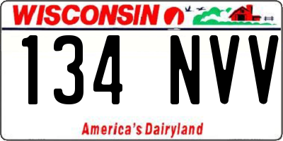 WI license plate 134NVV
