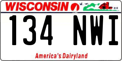 WI license plate 134NWI