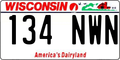 WI license plate 134NWN