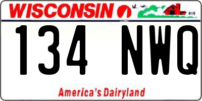 WI license plate 134NWQ