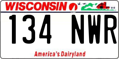 WI license plate 134NWR