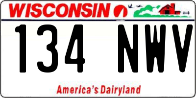 WI license plate 134NWV
