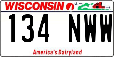 WI license plate 134NWW