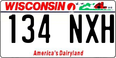 WI license plate 134NXH