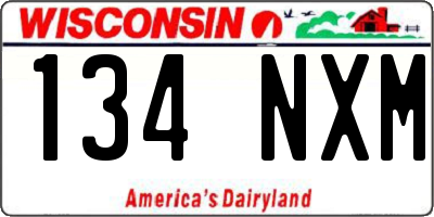 WI license plate 134NXM