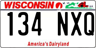 WI license plate 134NXQ