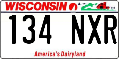 WI license plate 134NXR