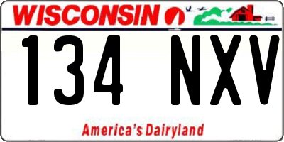 WI license plate 134NXV