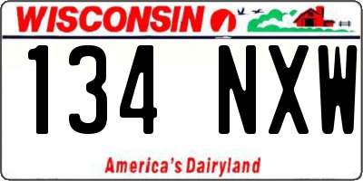 WI license plate 134NXW