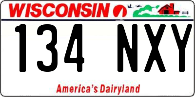 WI license plate 134NXY