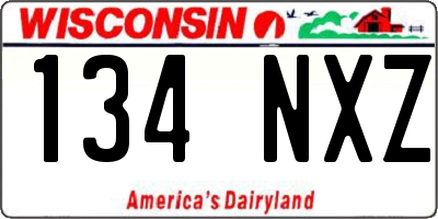 WI license plate 134NXZ