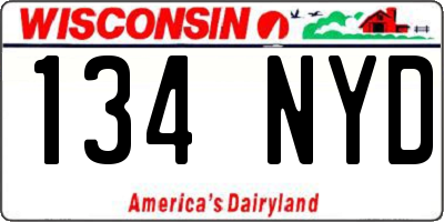 WI license plate 134NYD