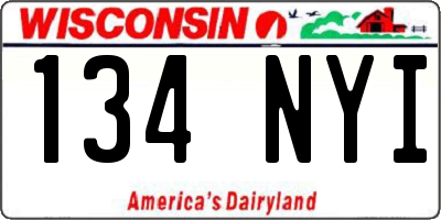 WI license plate 134NYI