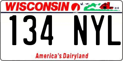 WI license plate 134NYL