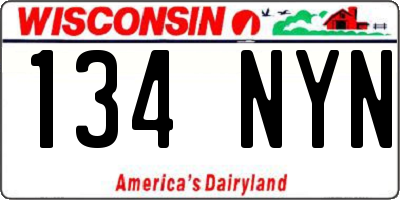 WI license plate 134NYN